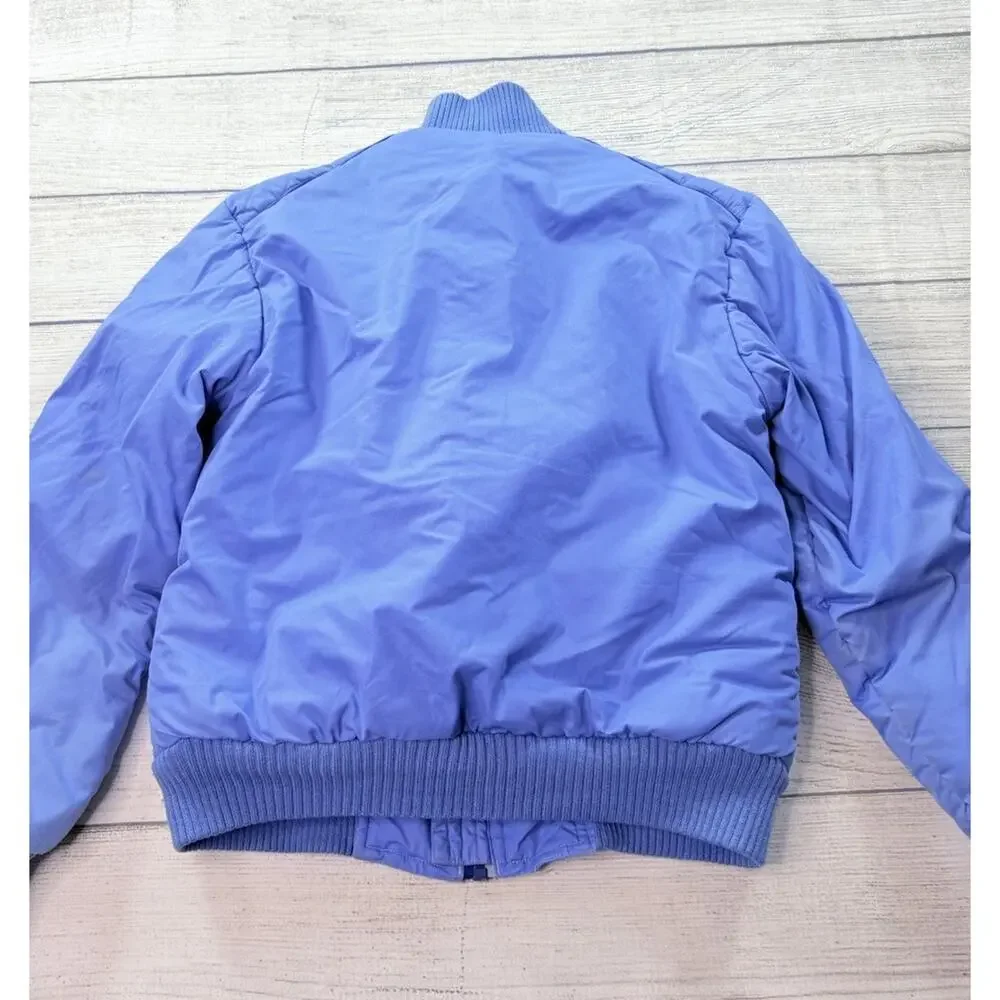McGregor Vintage Youth Kids Bomber Jacket Coat Blue Pockets Size 12